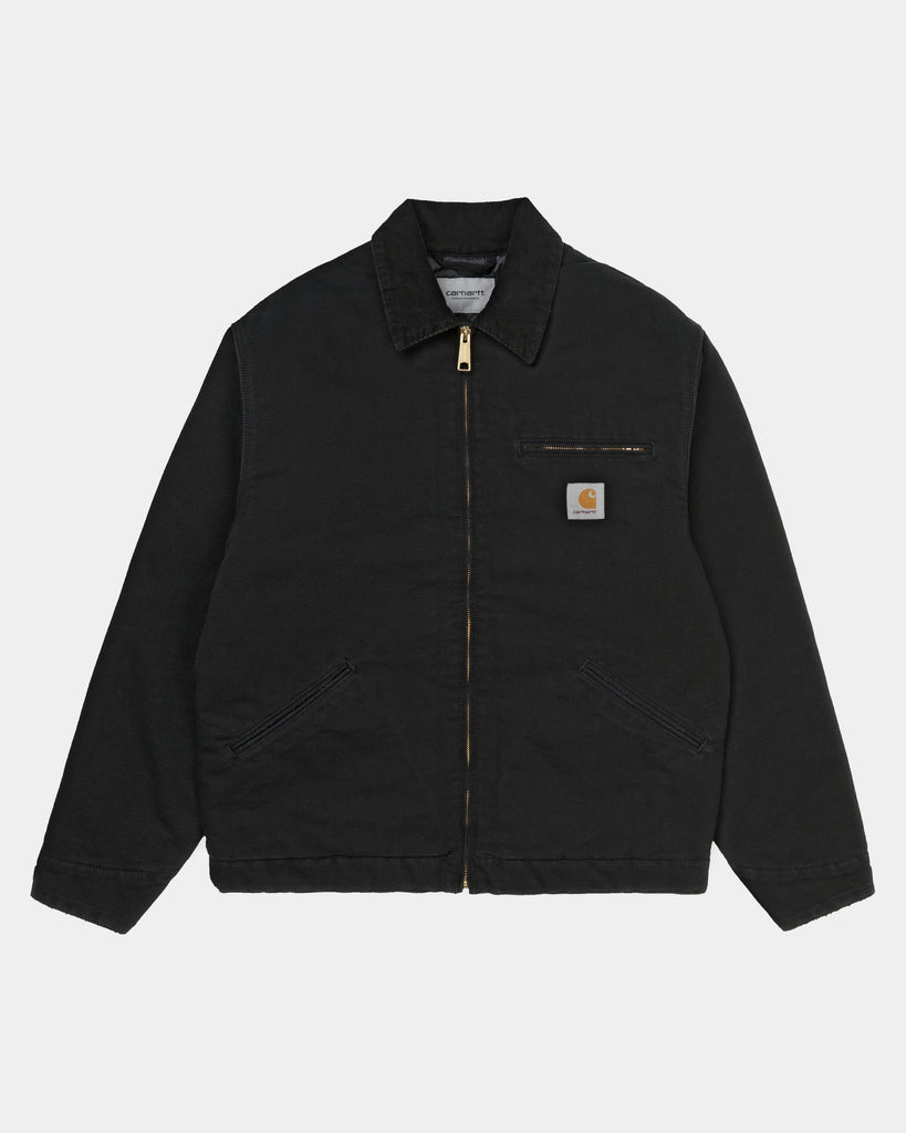 Carhartt WIP OG Detroit Jacket (Winter) | Black (aged canvas