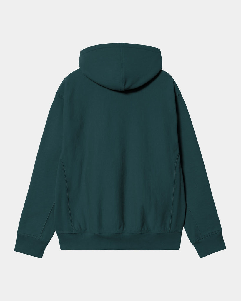 Carhartt WIP Hooded American Script Sweatshirt | Deep Lagoon
