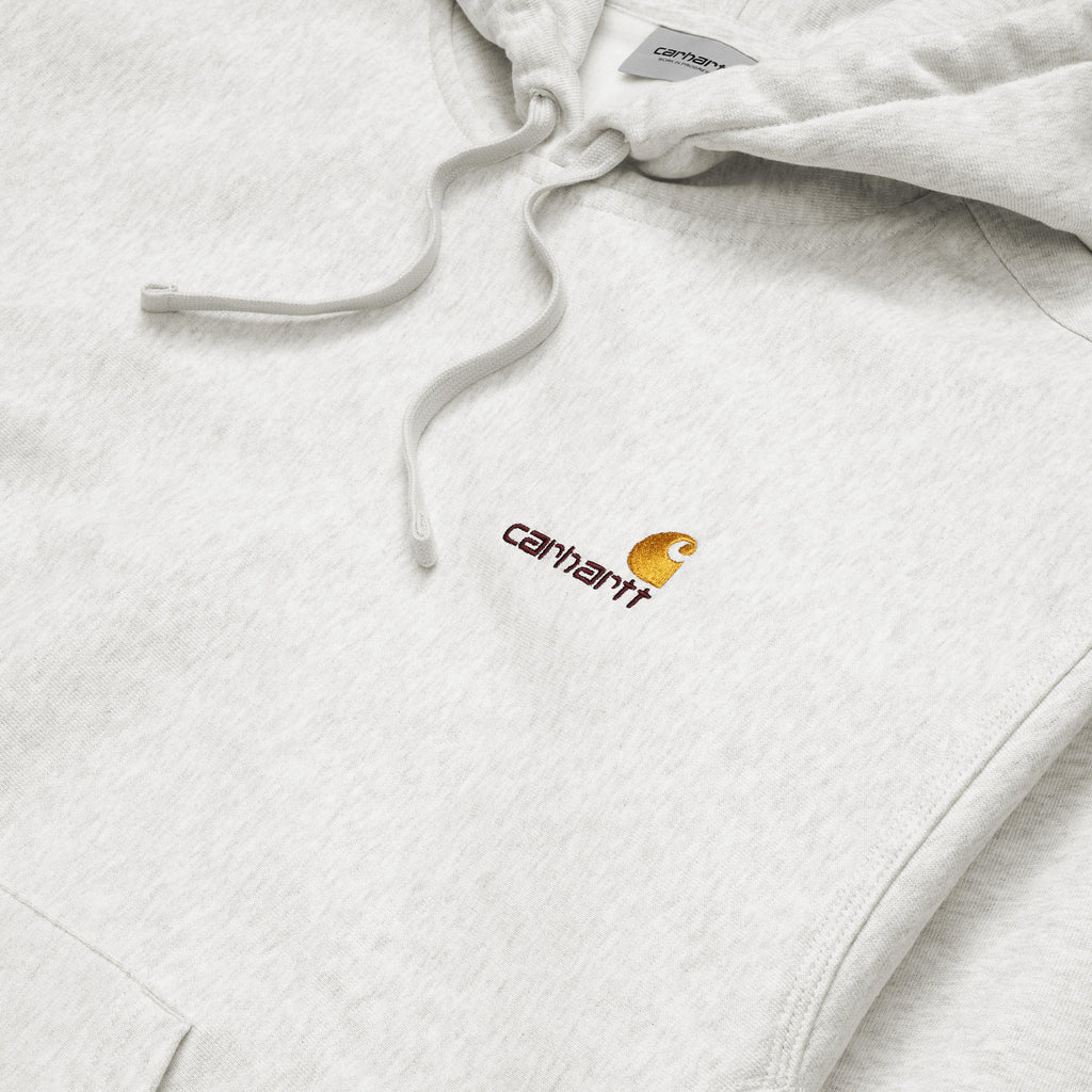 Carhartt wip hooded american script sweat ash heathe sale