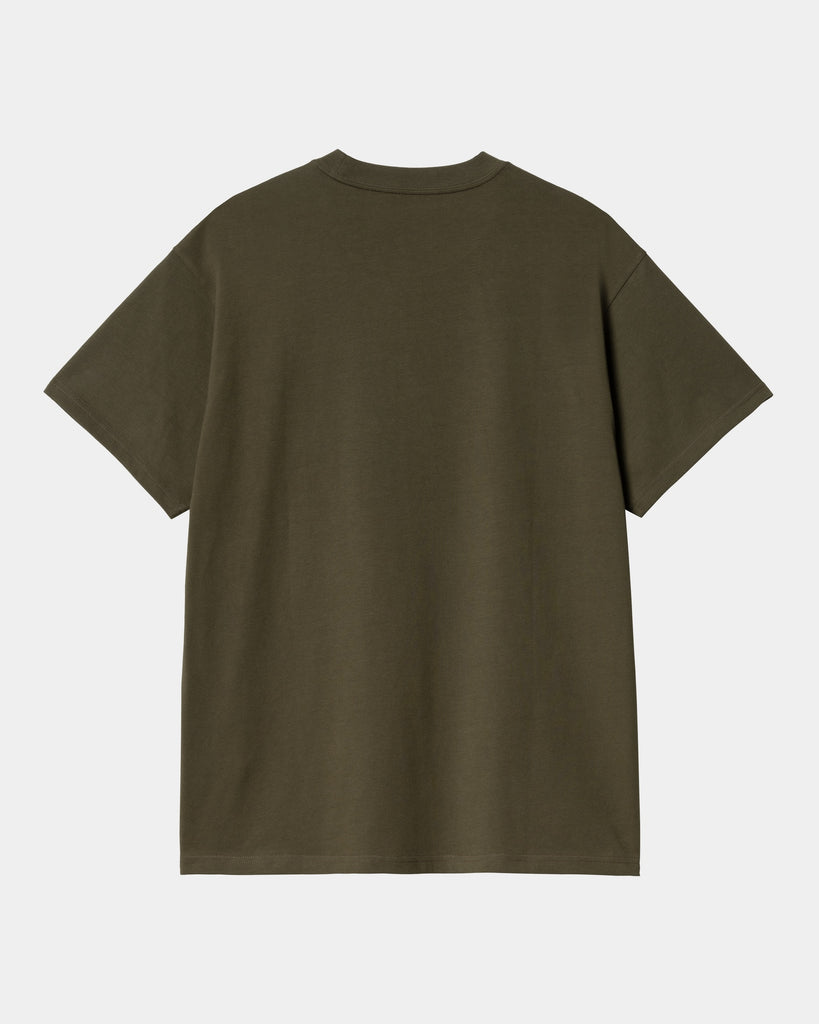【Carhartt】 S/S SCRIPT T-SHIRT Carhartt WIP Script Embroidery T-Shirt | Ink / Air Yellow