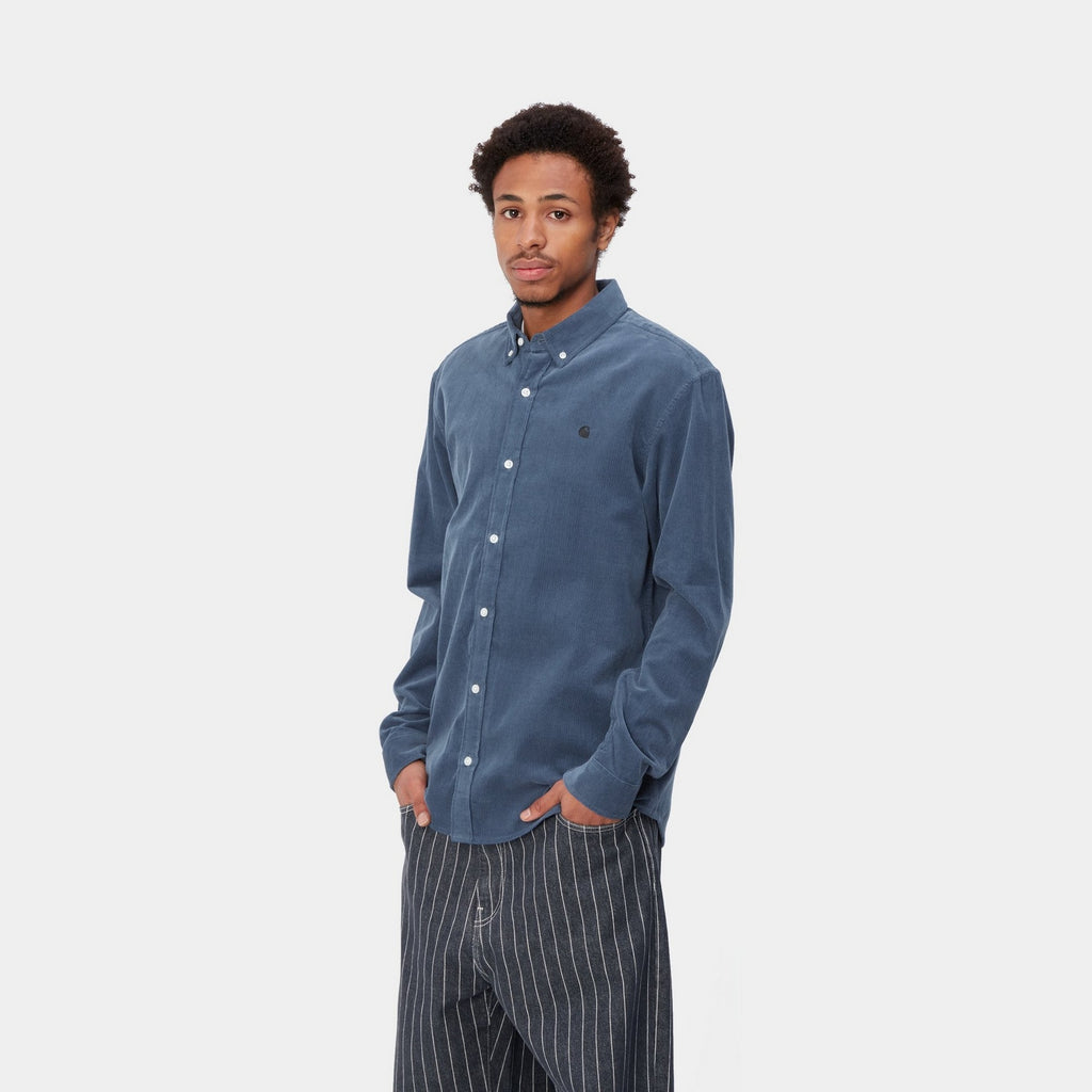 Carhartt WIP Madison Fine Cord Shirt | Hudson Blue / Black – Page ...