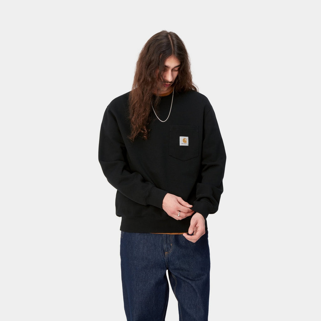 Carhartt Crew-Neck Long-Sleeve Pocket Sweatshirt for Men