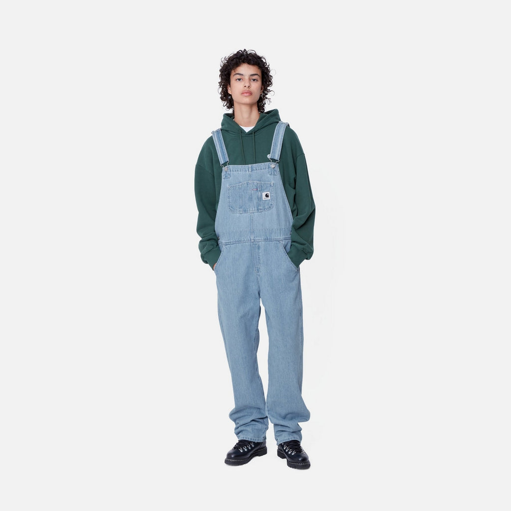 Carhartt WIP Women's Bib Overall Straight - Denim | Blue (stone 