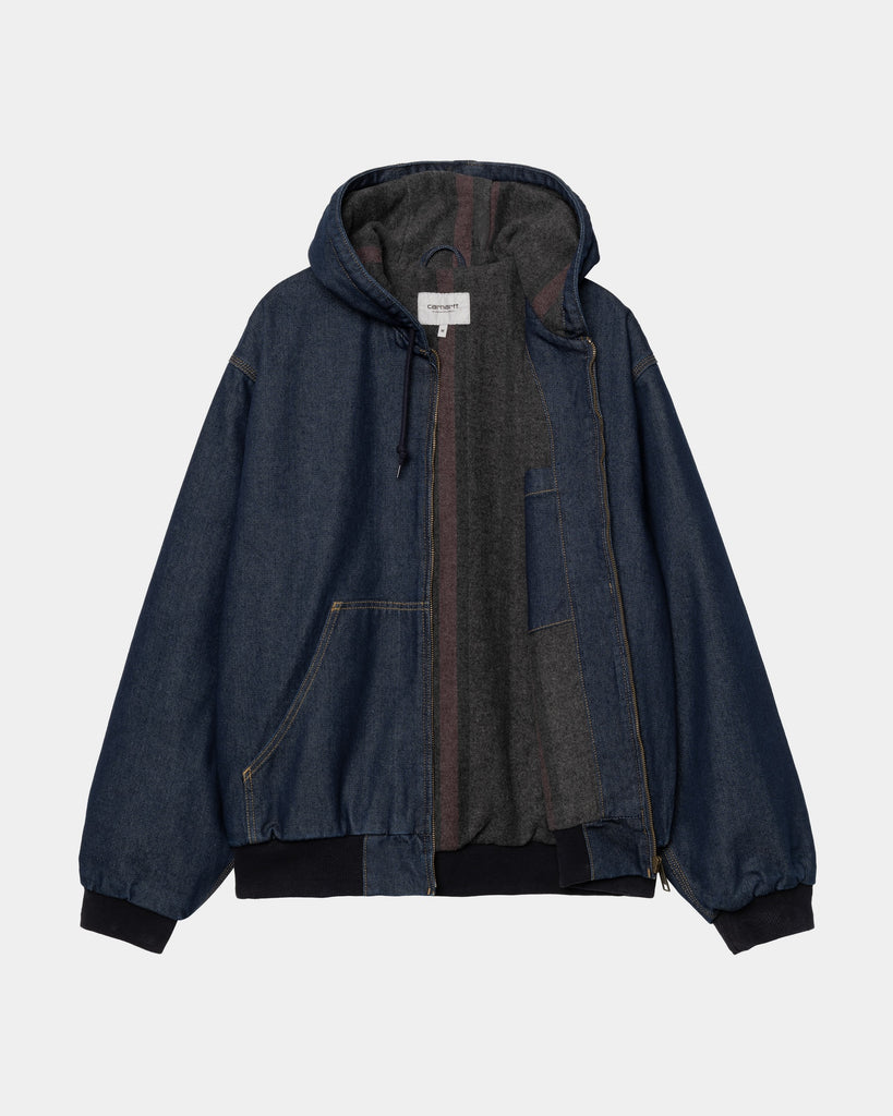 Vintage Denim Carhartt Jacket Hoodie Size XS S (READ
