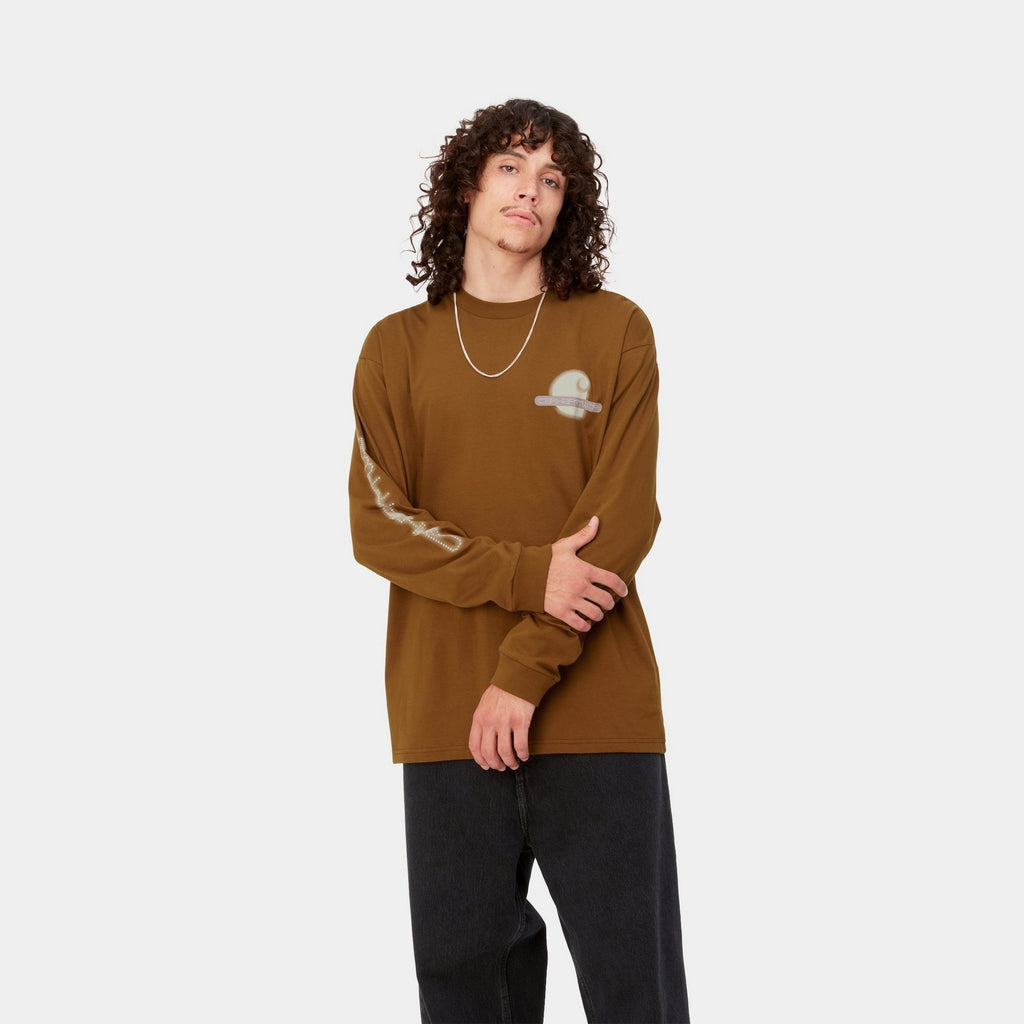 Carhartt WIP Electronics Long Sleeve T-Shirt | Deep Hamilton Brown