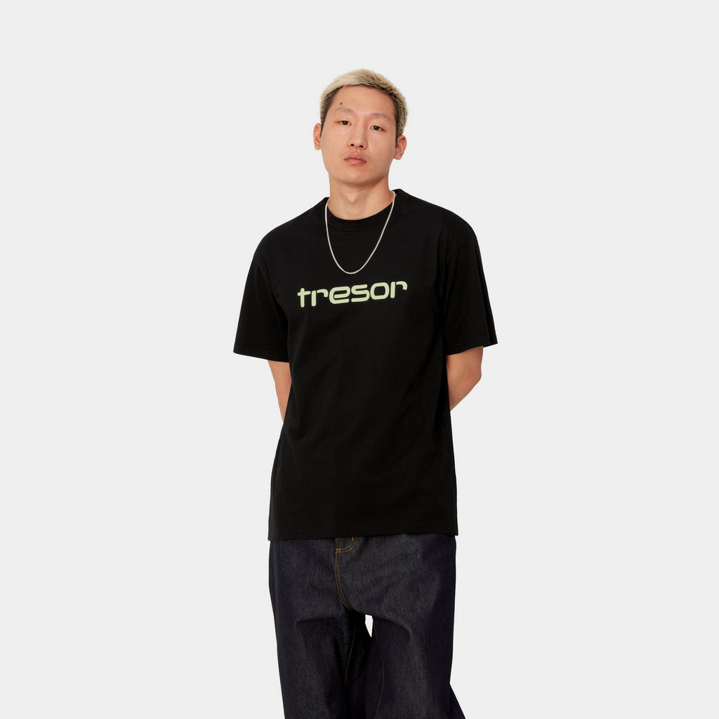 Carhartt WIP x TRESOR Techno Alliance T-Shirt | Black / Glow Green 