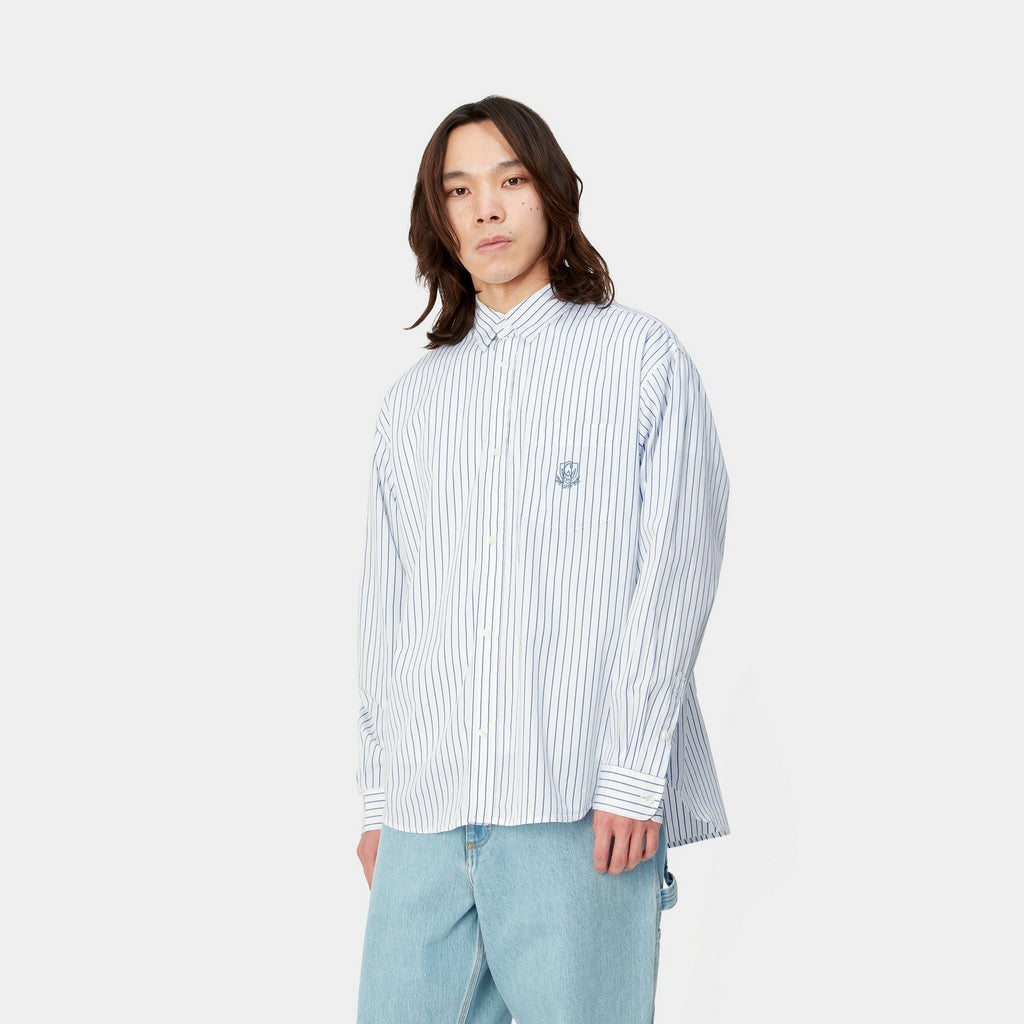 Carhartt WIP Linus Stripe Shirt White Page Linus Stripe Shirt