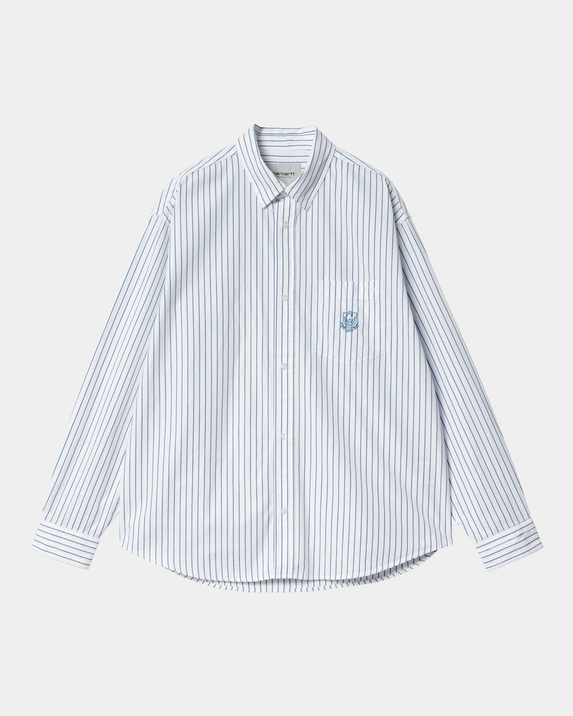 Carhartt WIP Linus Stripe Shirt | White – Page Linus Stripe Shirt