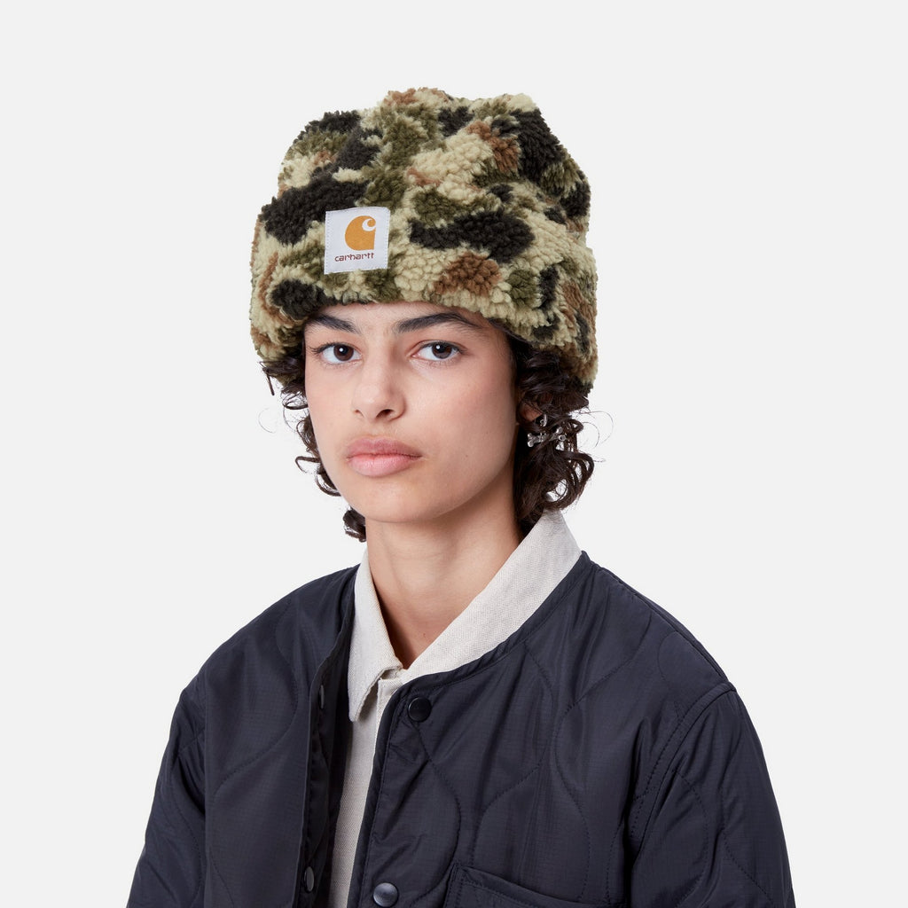 Carhartt Wip Prentis Beanie Green Jacquard Duck Camo Page Prentis Beanie 7385