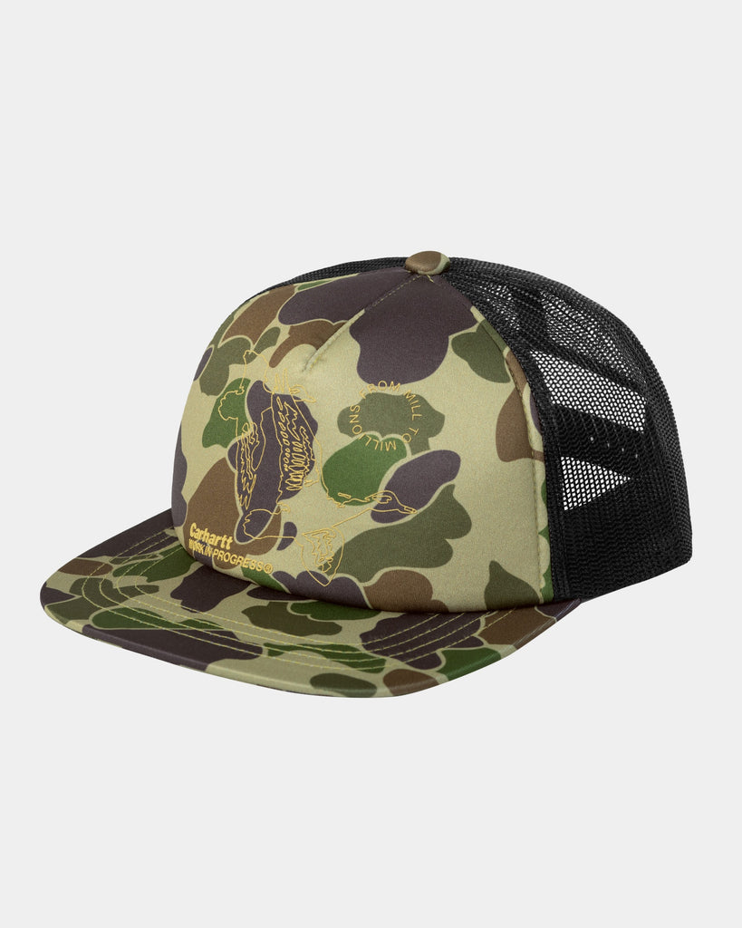 Flying Ducks Trucker Cap Green Camo Duck