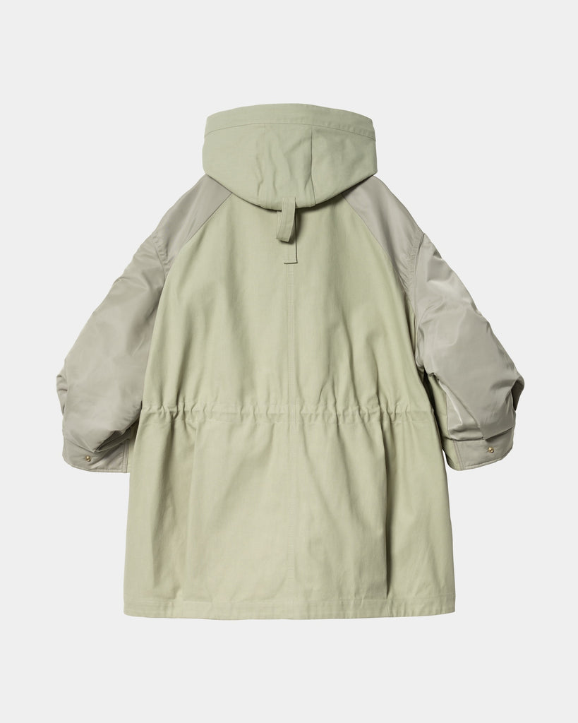 sacai x Carhartt WIP Women's Duck x Nylon Twill Coat | Light Green