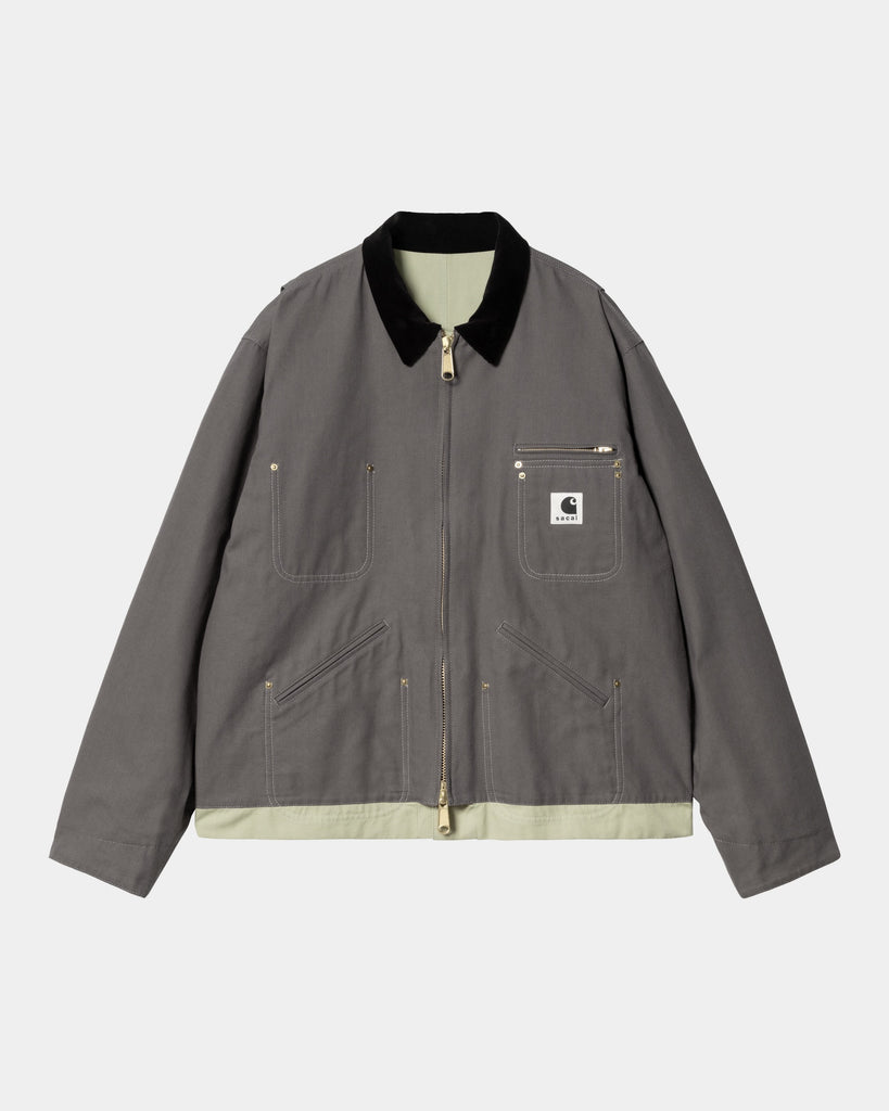 sacai x Carhartt WIP Reversible Duck Jacket | Grey / Light Green 