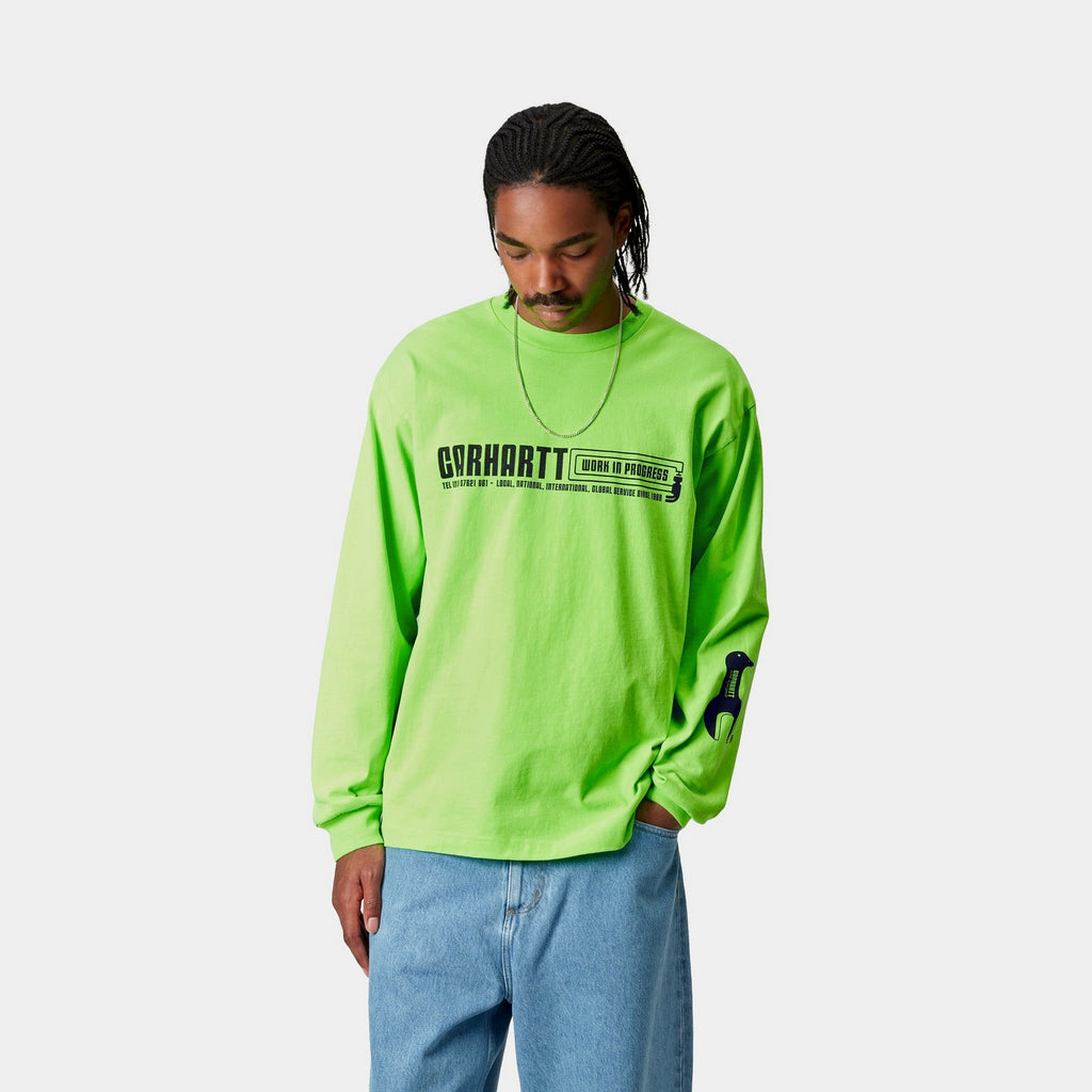 最高級のスーパー Carhartt WIP Long Sleeve Industry T-Shirt | Lumo Green ジャケット・アウター
