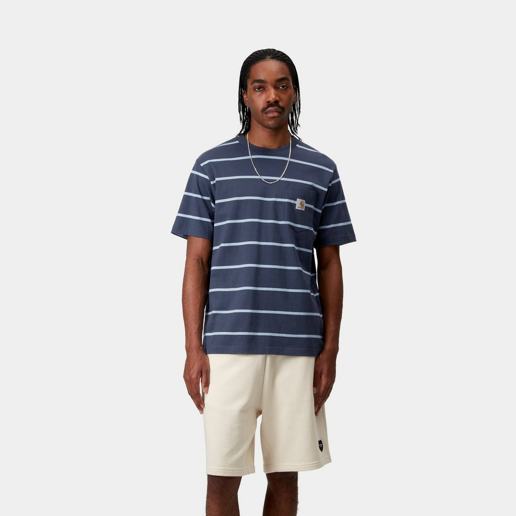 ★CARHARTT WIP Gellar Stripe Pocket T-Shirt Tシャツ 関税込★ Carhartt WIP Aiken Stripe Pocket T-Shirt | Dusky Blue – Page
