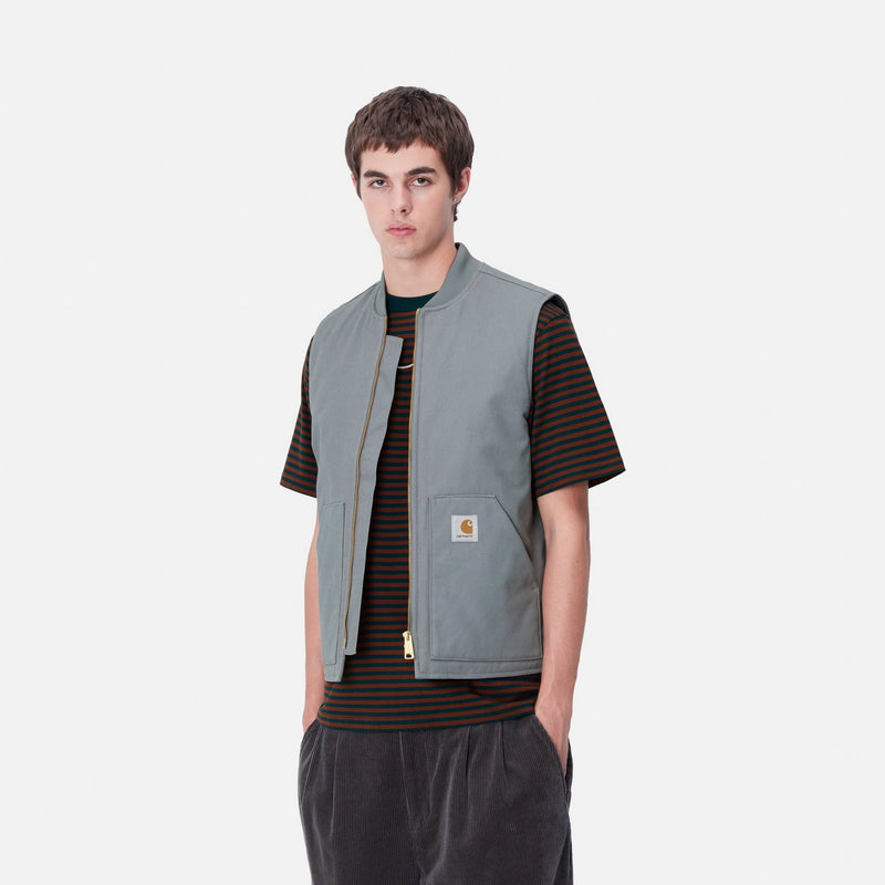 Carhartt WIP Vest Winter Dove Grey rigid Page Vest Winter