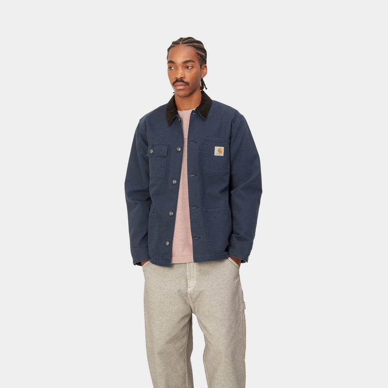 Carhartt WIP Michigan Chore Coat (Winter) | Blue (heavy stone wash