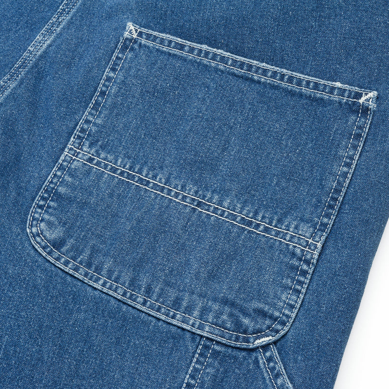 Carhartt Loose Fit Washed Denim Bib Overalls - Darkstone — Dave's New York