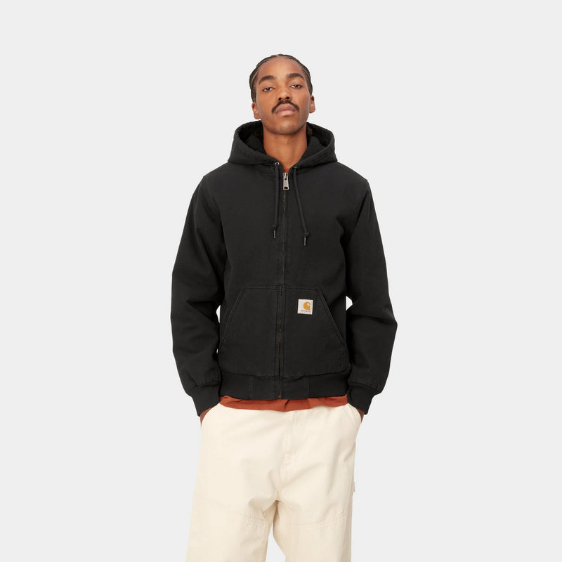 Black zip up store active jacket