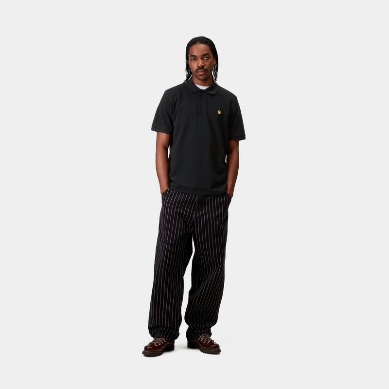 Carhartt WIP Chase Pique Polo | Black – Page Chase Pique Polo