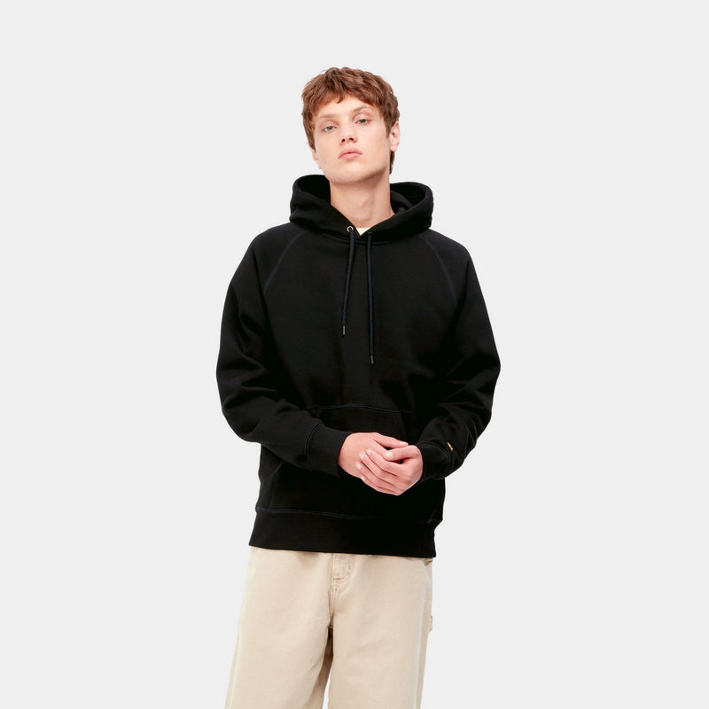 Carhartt WIP Hooded Chase Sweatshirt Black Page Hooded Chase