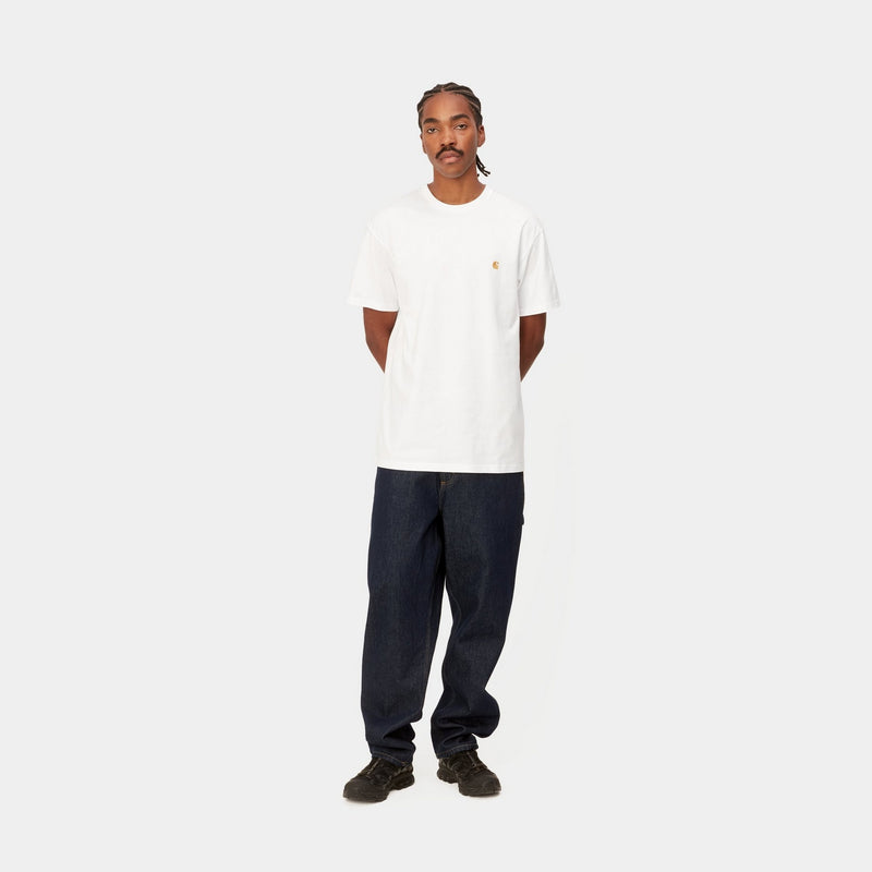 CARHARTT WIP - T-Shirt Homme CHASE Bleu Marine ou Blanc