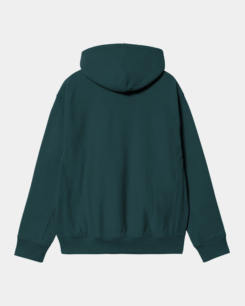 Carhartt WIP Hooded American Script Sweatshirt | Deep Lagoon