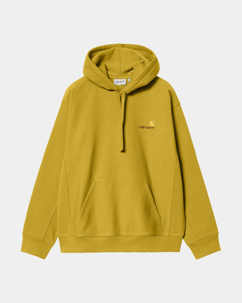 Carhartt WIP Hooded American Script Sweatshirt | Golden Olive – Page ...