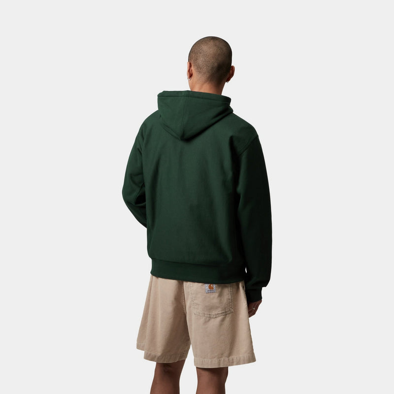 Carhartt WIP Hooded American Script Sweatshirt | Conifer