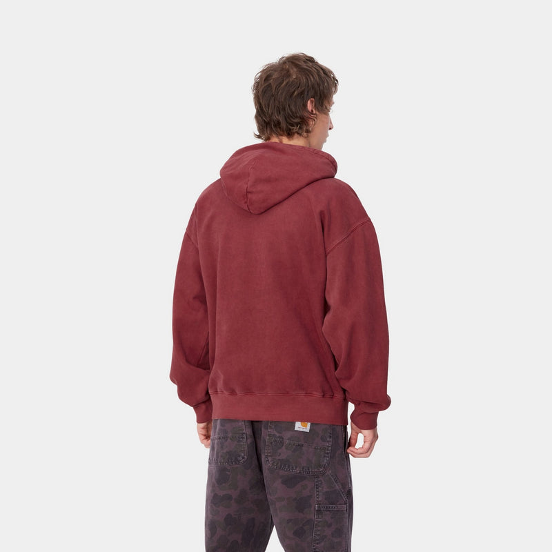 Carhartt WIP Hooded Vista Sweatshirt Scarlet garment dyed Page Hooded Vista Sweatshirt