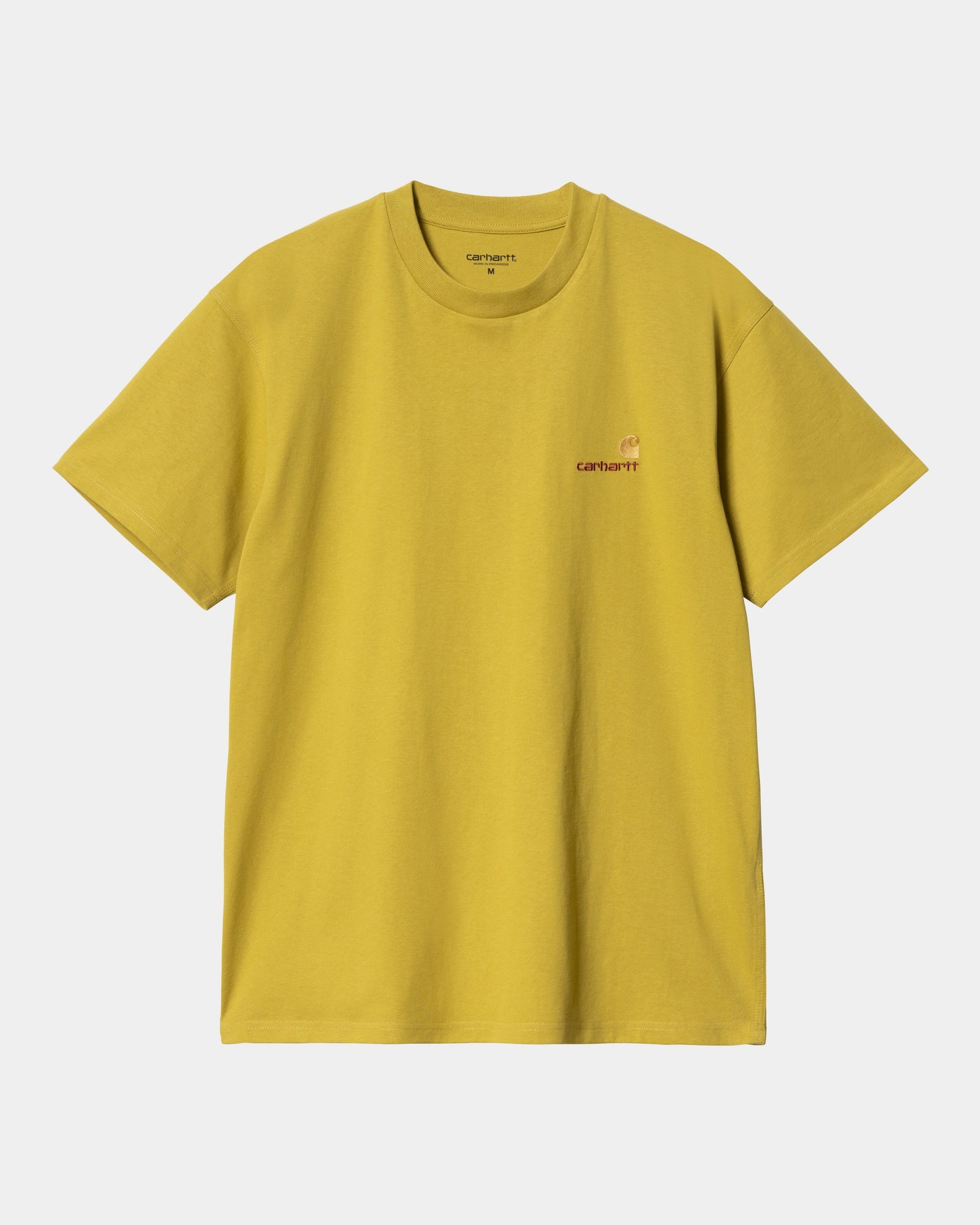 칼하트WIP Carhartt American Script T-Shirt,Golden Olive