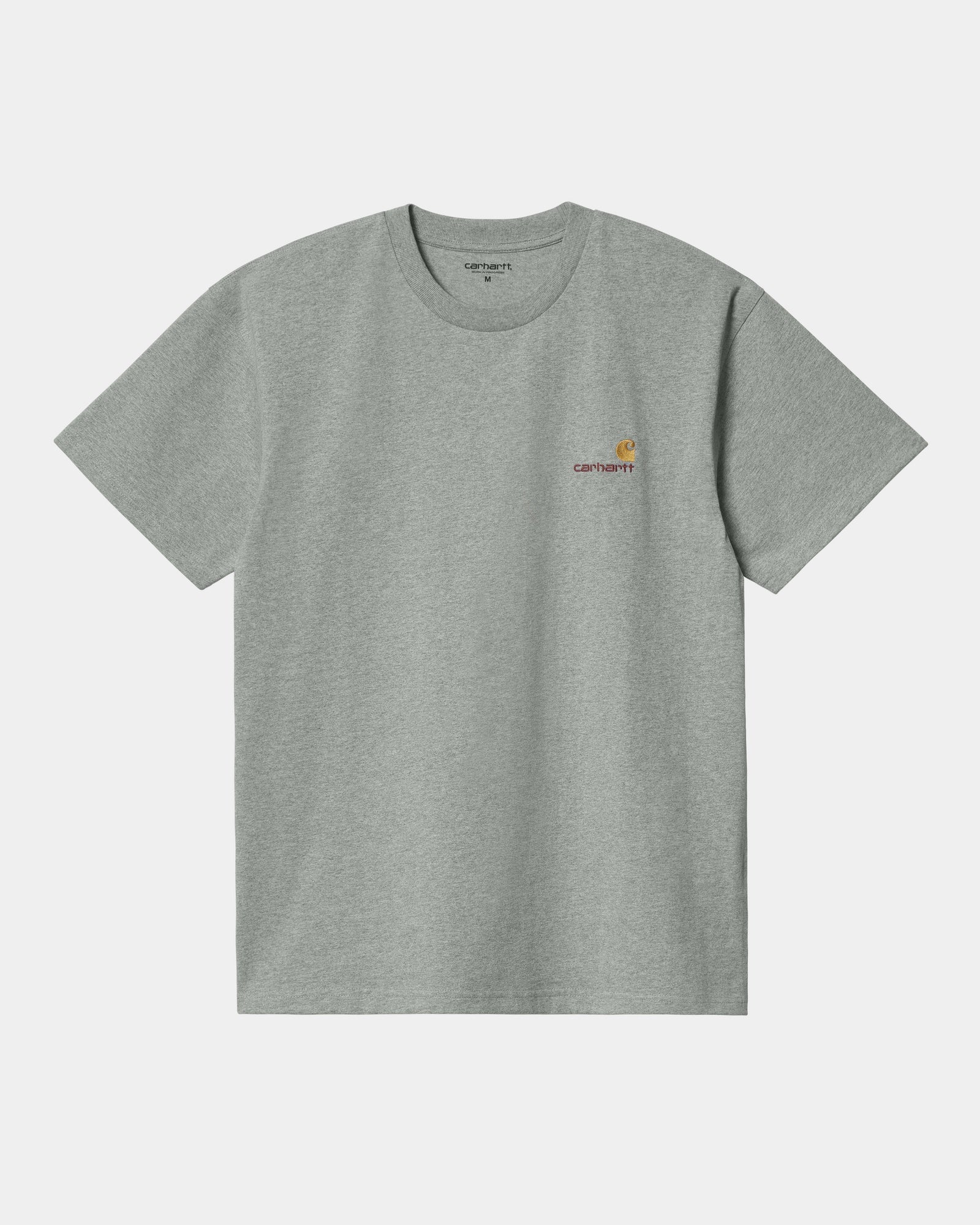 칼하트WIP Carhartt American Script T-Shirt,Grey Heather