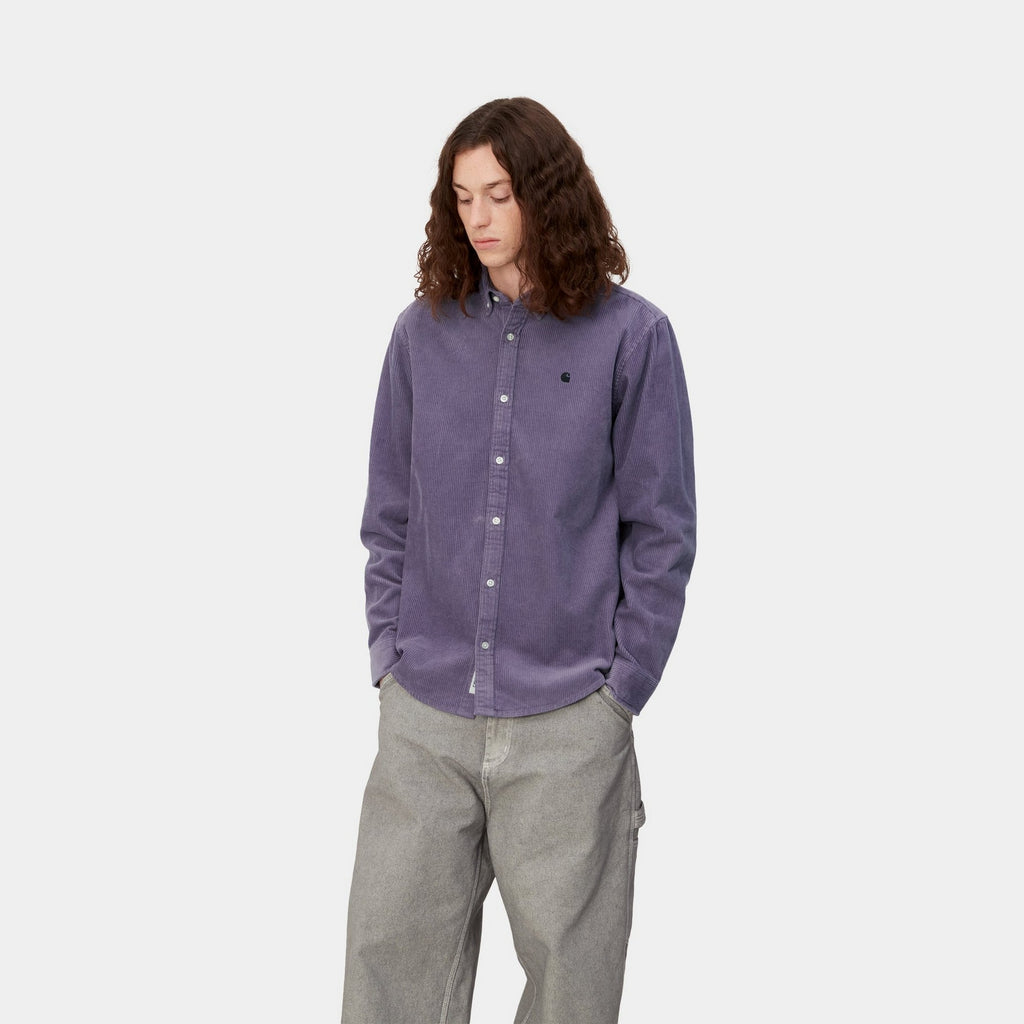 Carhartt WIP Madison Cord Shirt | Glassy Purple – Page Madison Cord ...