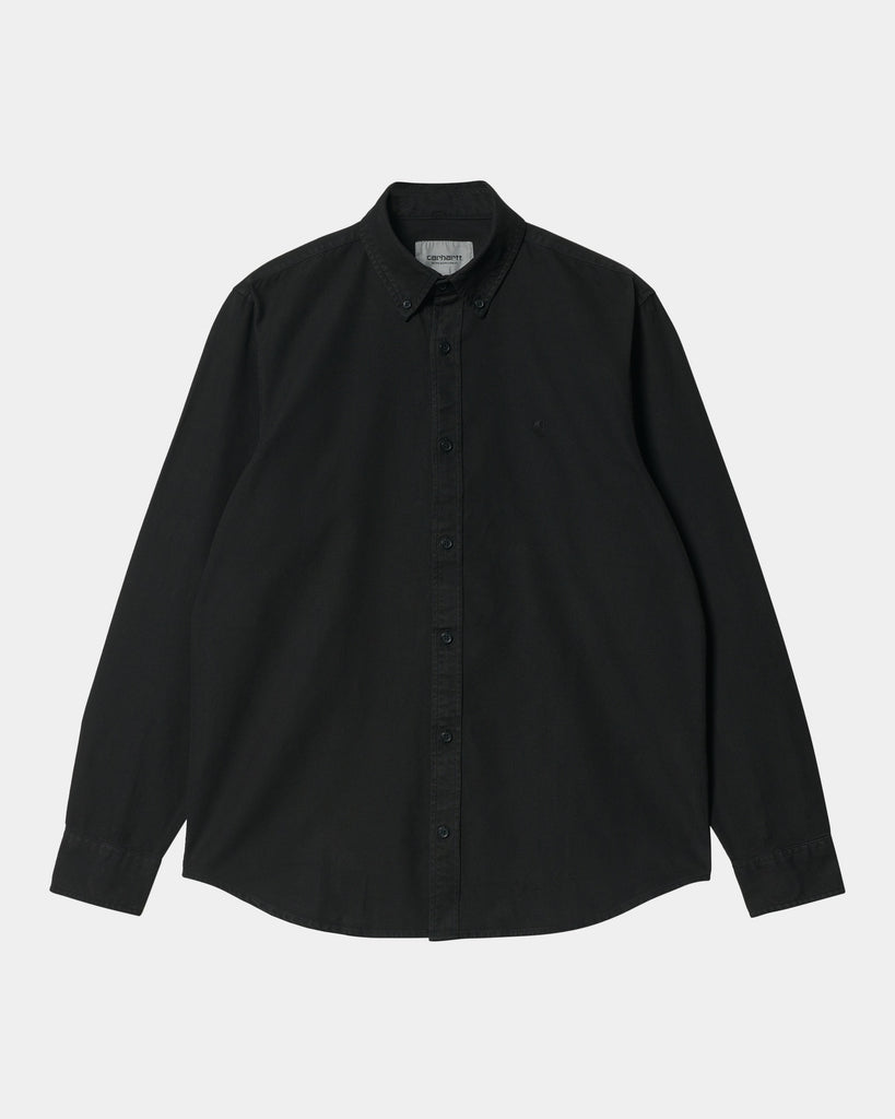 Carhartt WIP Bolton Shirt | Black (garment dyed) – Page Bolton Shirt ...