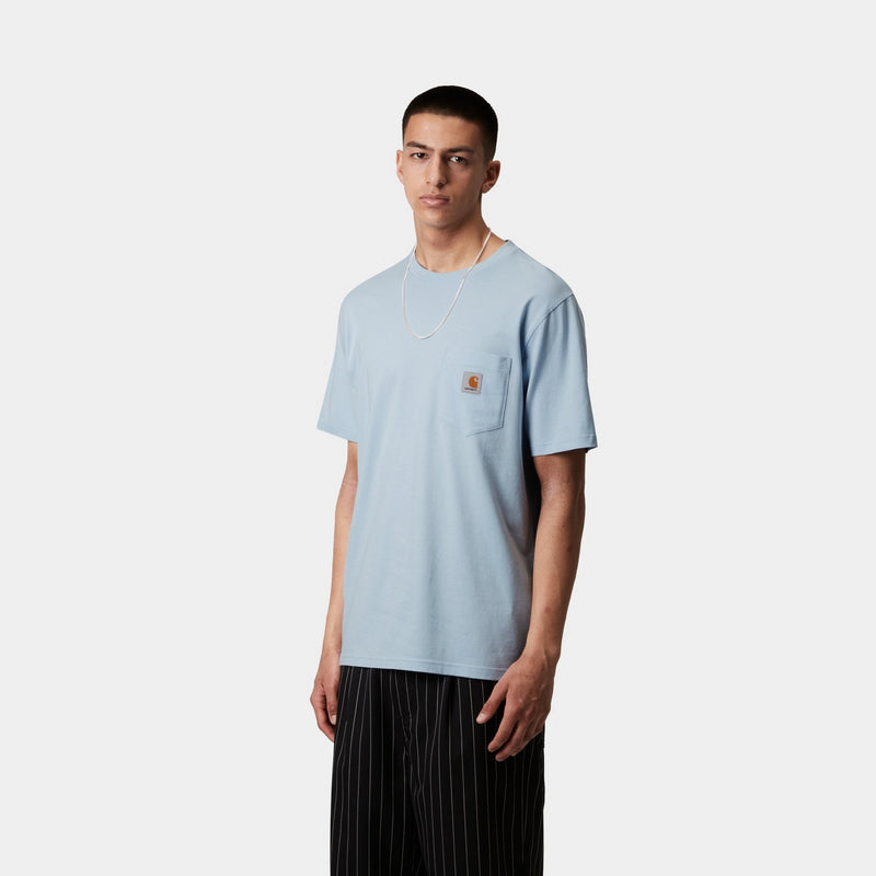 Tシャツ・カットソー Carhartt SS25 SS POCKET TSHIRT (I0304342P5XX AIR) Carhartt WIP Pocket T-Shirt | Air Sky – Page Pocket T-Shirt