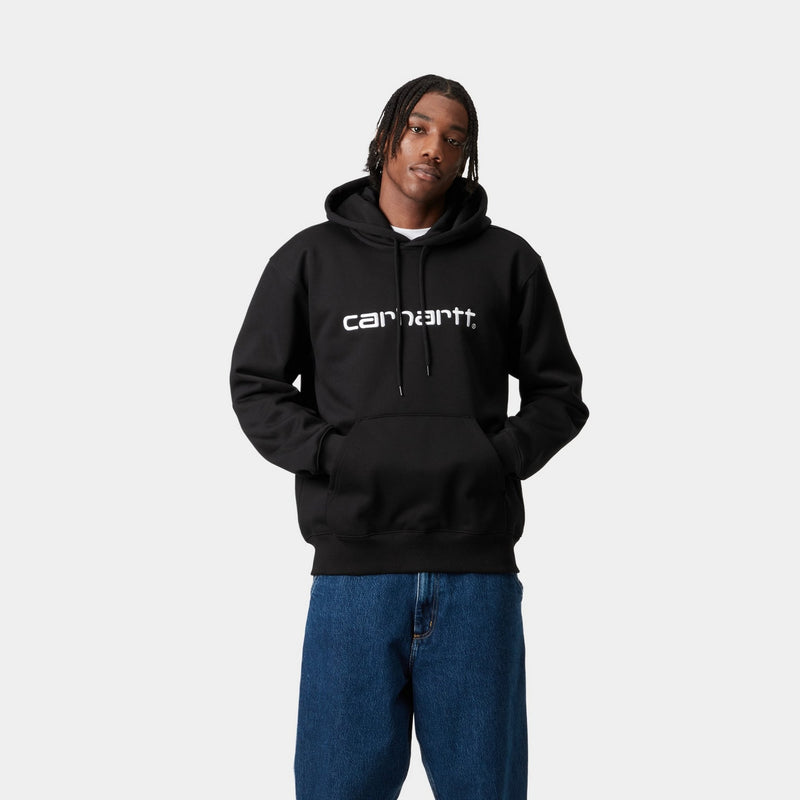 Carhartt WIP Hooded Carhartt Sweatshirt Black White Page Hooded Carhartt Sweatshirt