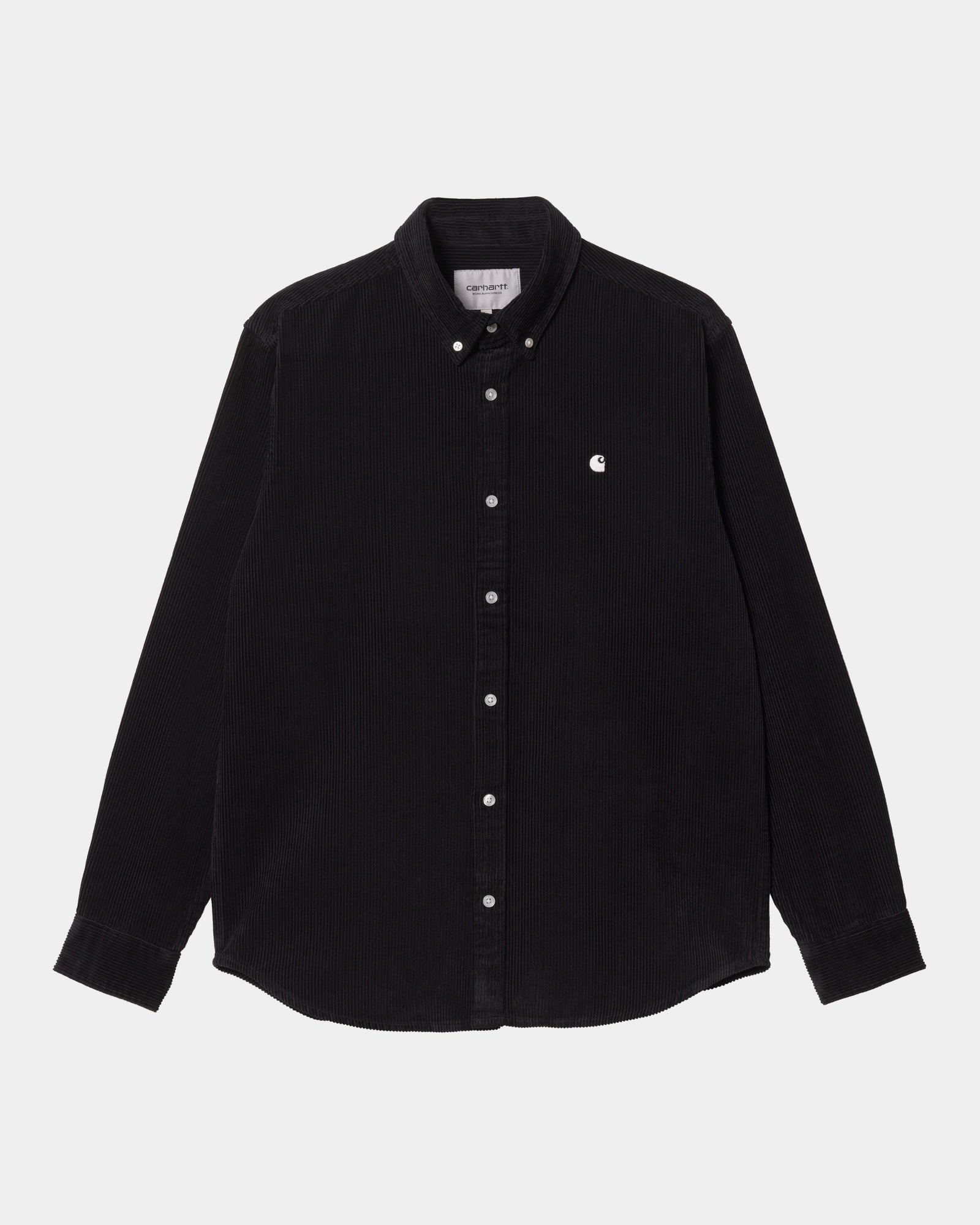 칼하트WIP Carhartt Madison Fine Cord Shirt,Black / Wax
