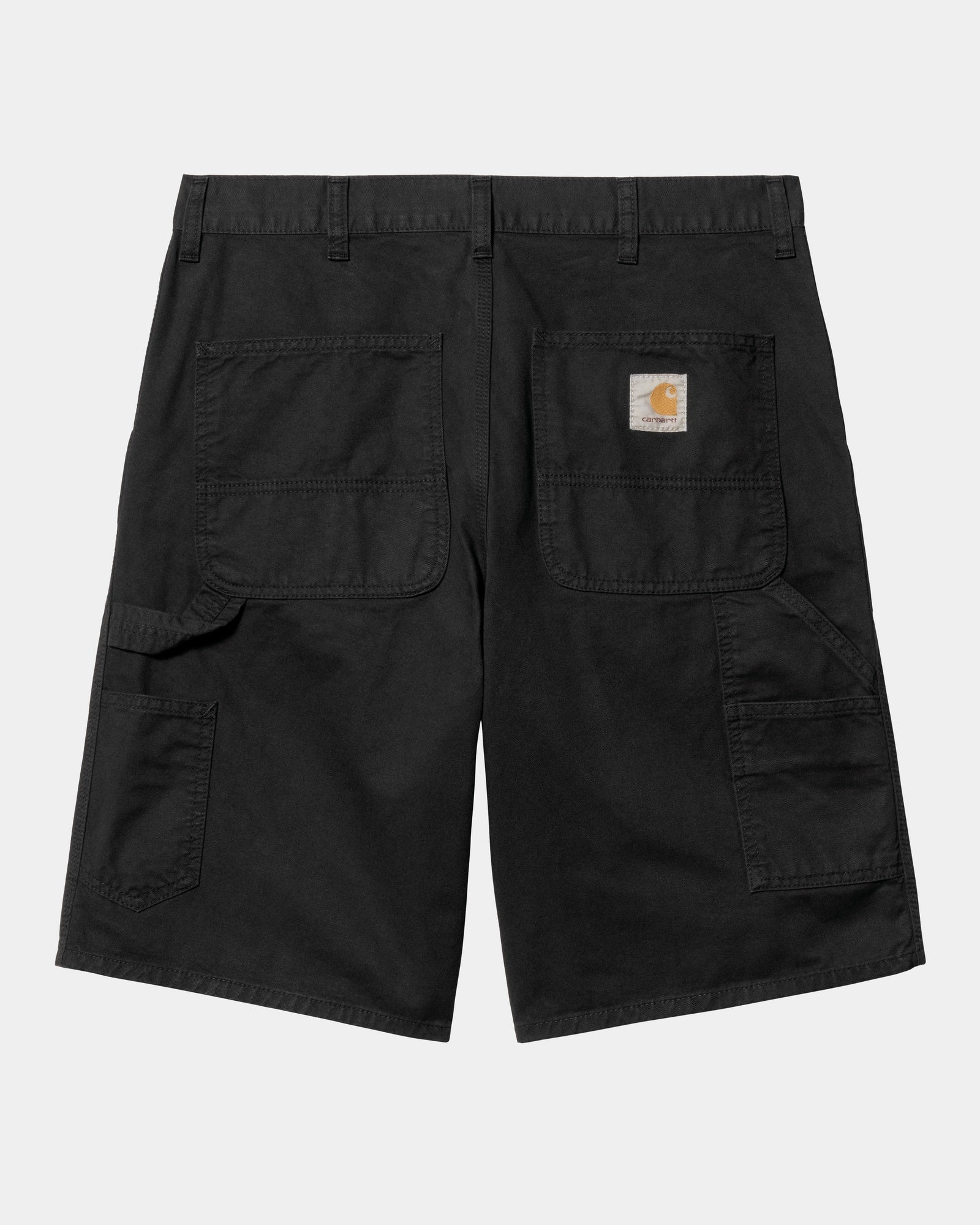 칼하트WIP Carhartt Single Knee Short - Drill,Black garment dyed