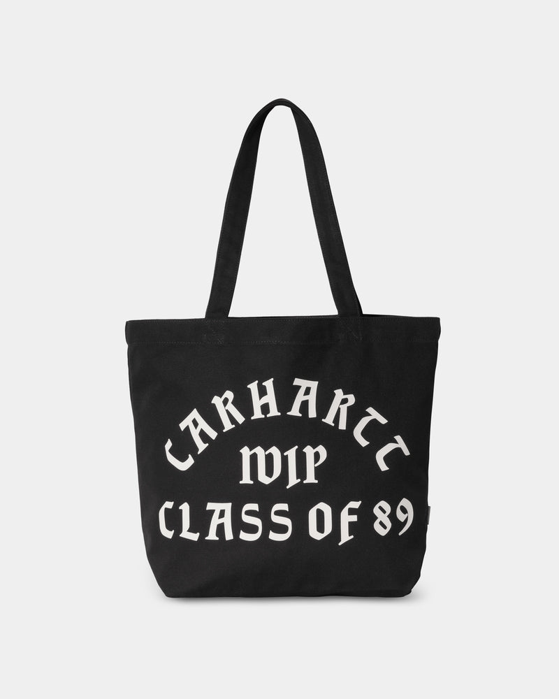Carhartt WIP Canvas Graphic Tote | Black / Tonic Class of 89 Print 