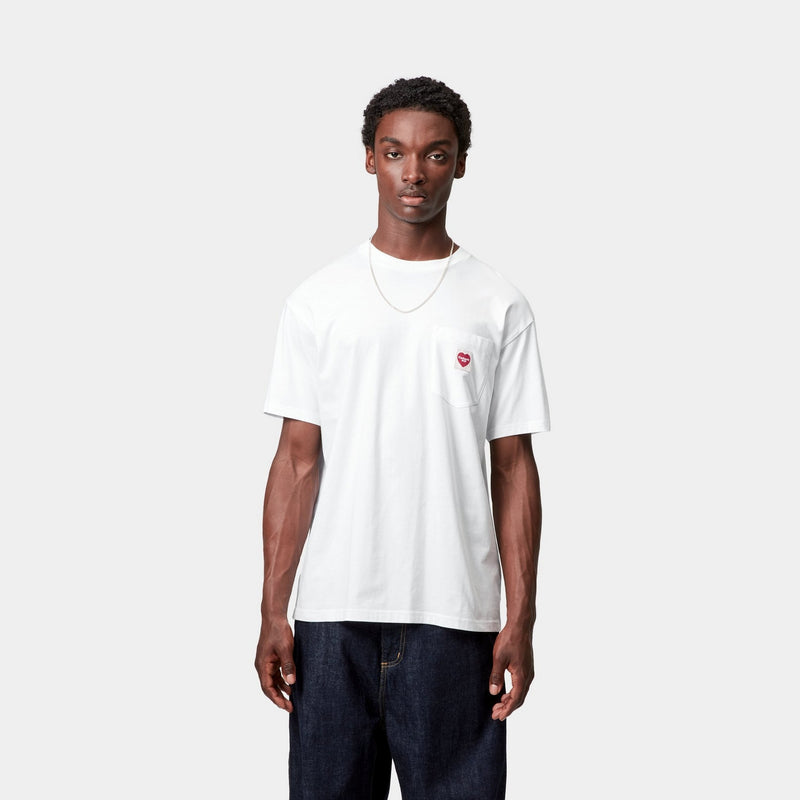 CARHARTT WIP｜ (Pocket Heart T-Shirt (I032128 01XX)) Carhartt WIP Pocket Heart T-Shirt in Navy Blue | SVD