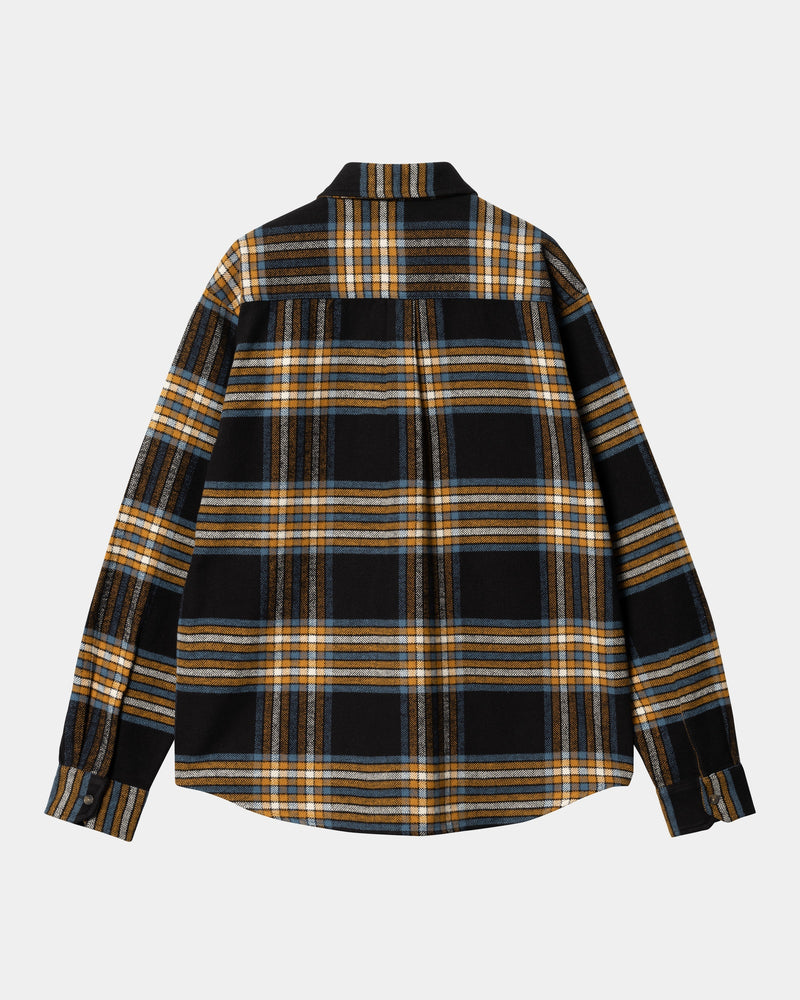 Black Hawkins checked cotton-herringbone shirt, Carhartt WIP