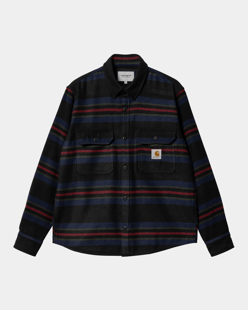 Carhartt WIP Oregon Stripe Shirt Jacket | Black – Page Oregon Stripe ...