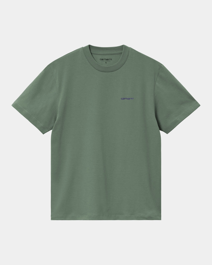 Carhartt WIP Women’s Script Embroidery T-Shirt | Duck Green / Aura ...