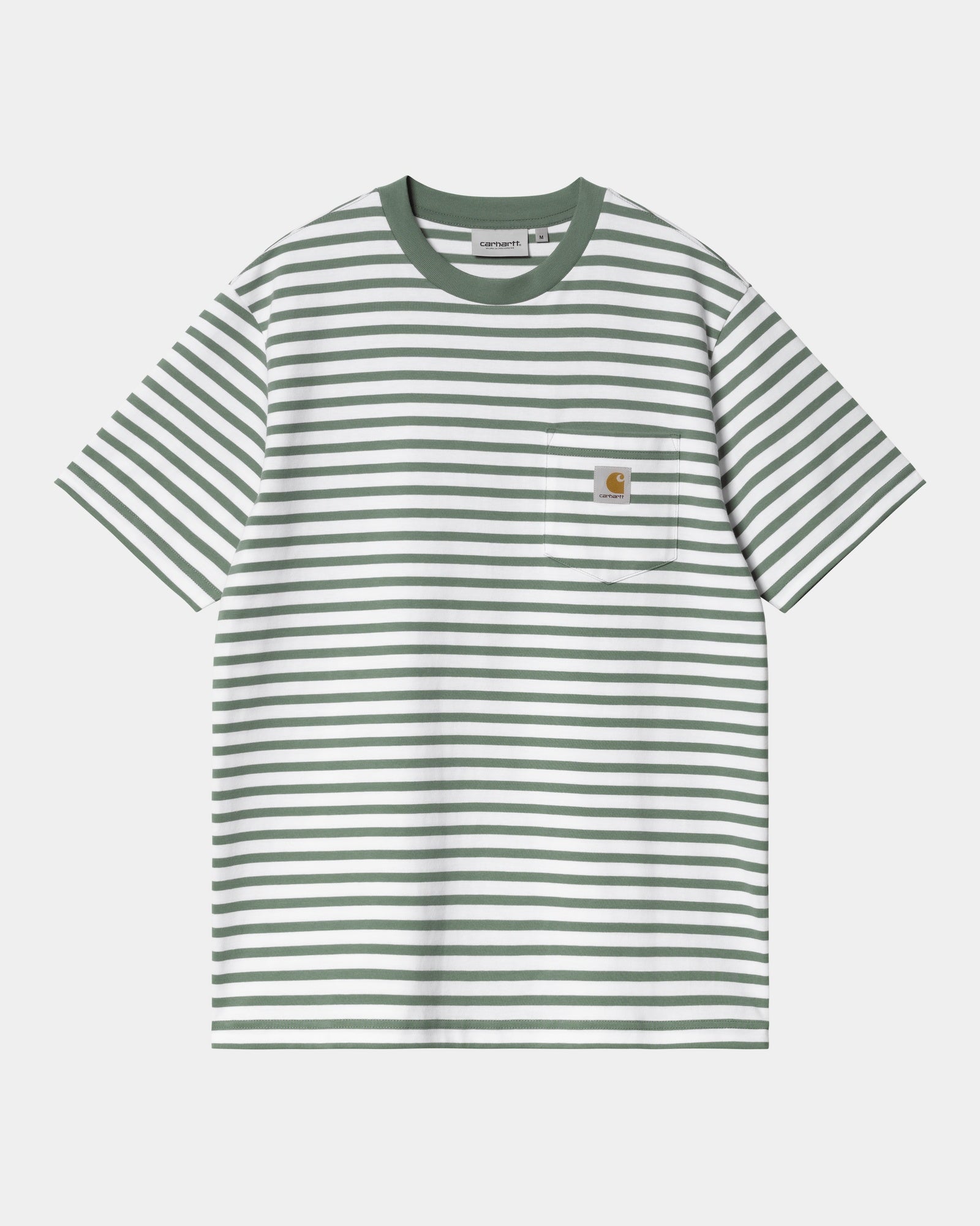칼하트WIP Carhartt Seidler Stripe Pocket T-Shirt,Park / White