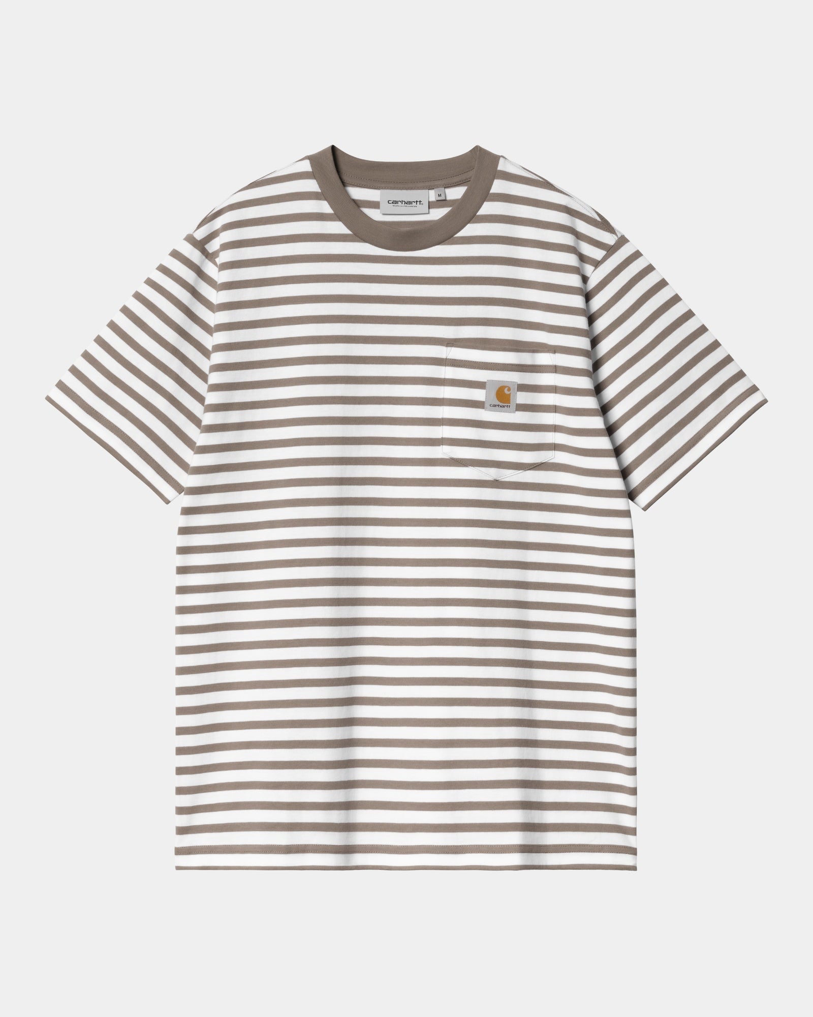 칼하트WIP Carhartt Seidler Stripe Pocket T-Shirt,Branch / White