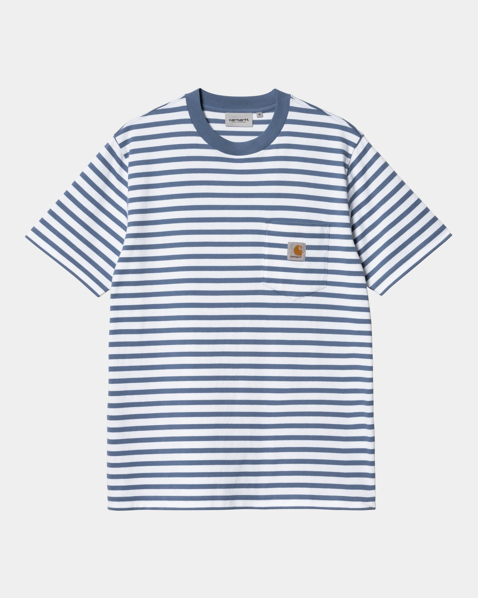 칼하트WIP Carhartt Seidler Stripe Pocket T-Shirt,Sorrent / White