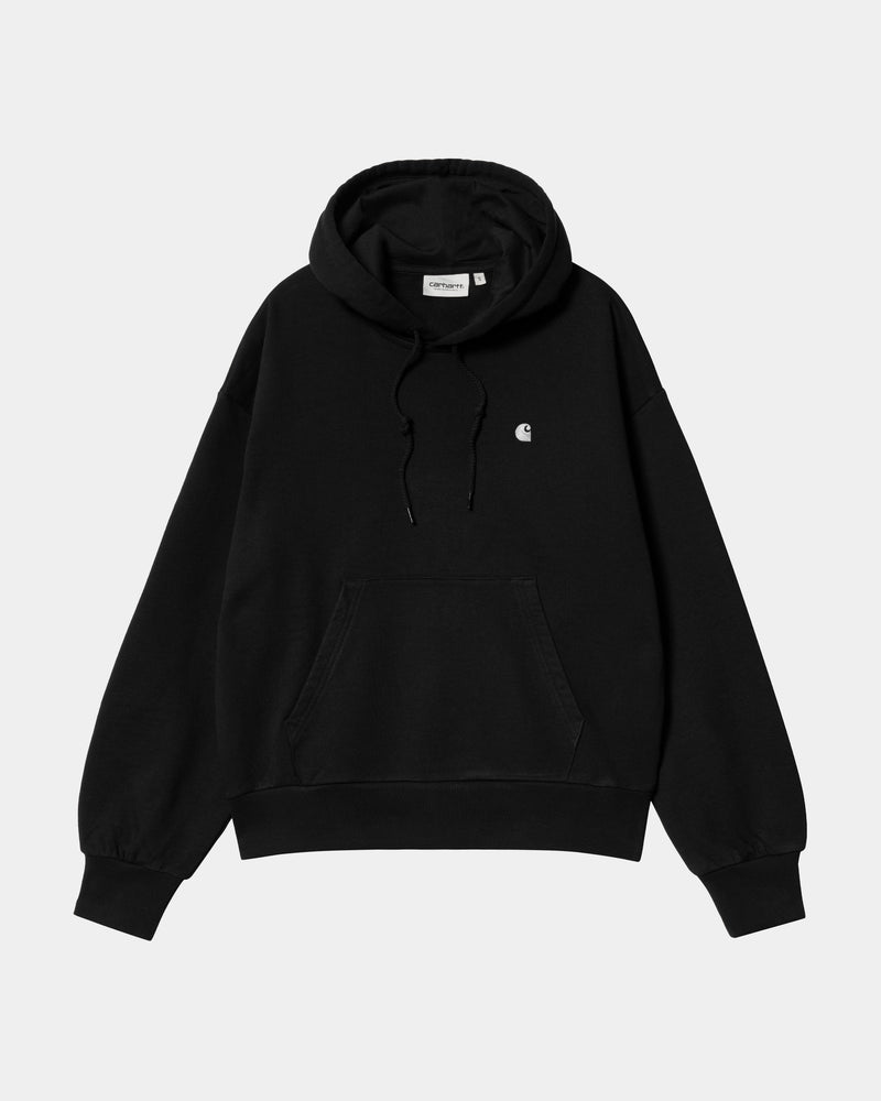 Carhartt WIP W Hooded Casey Black Silver Hoodie