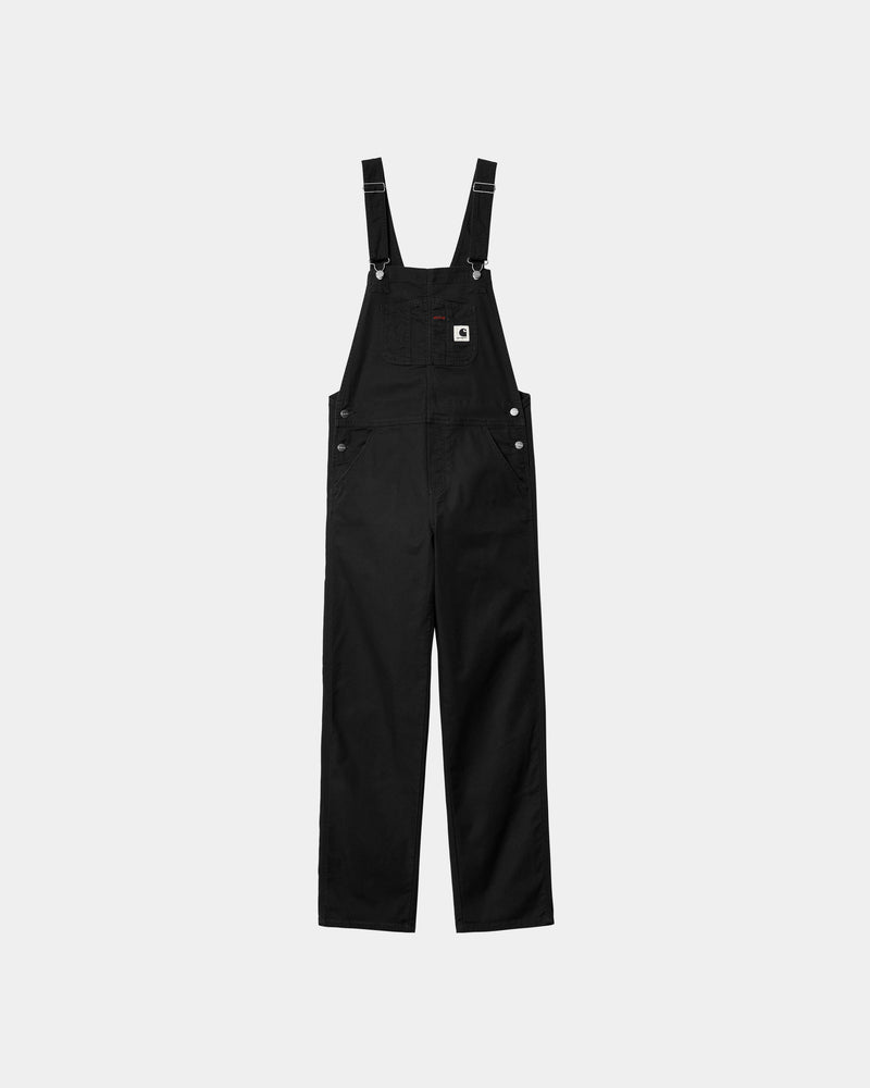 W' Bib Overall Straight Black Rinsed - Salopette Donna Nera