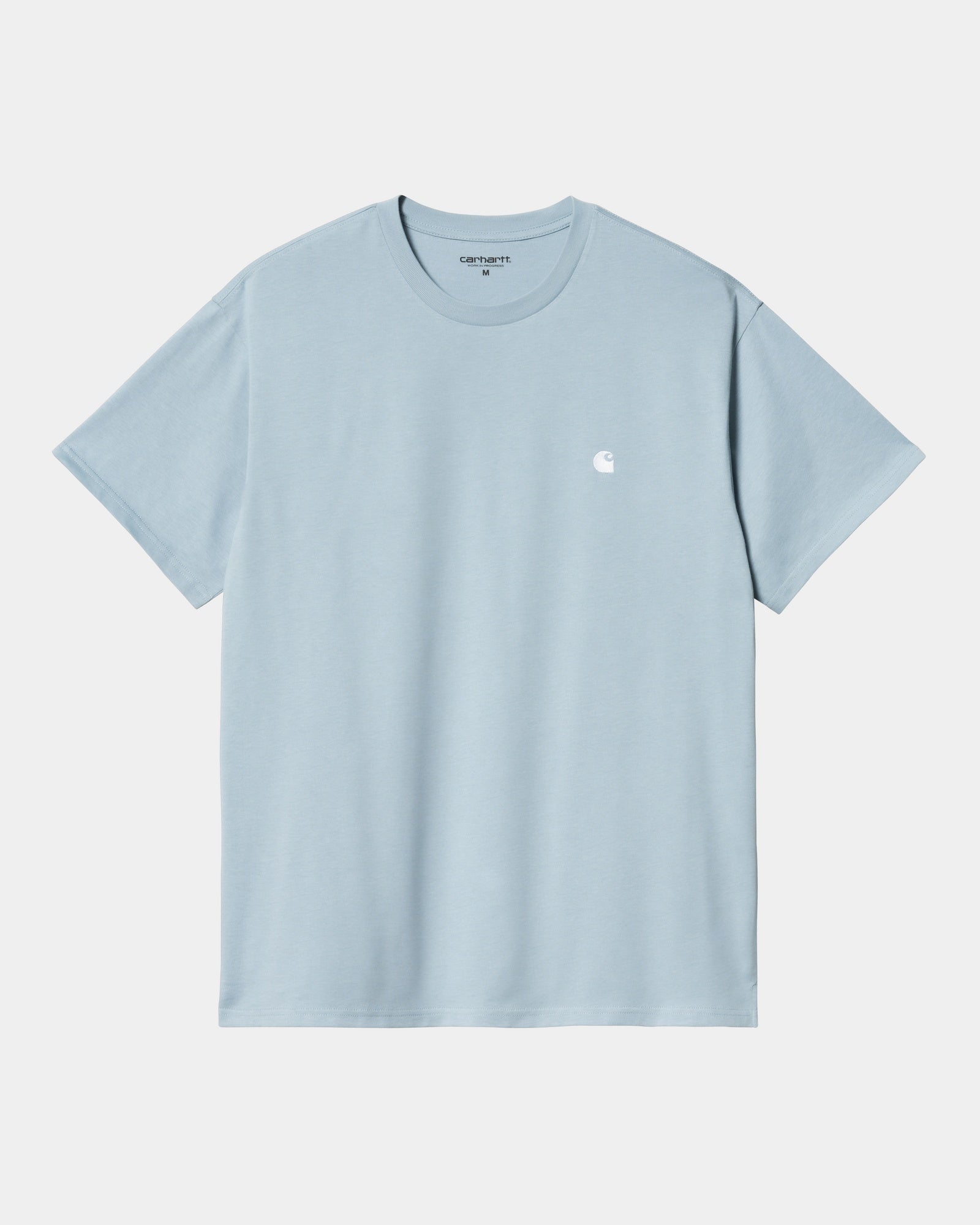 칼하트WIP Carhartt Madison T-Shirt,Frosted Blue / White