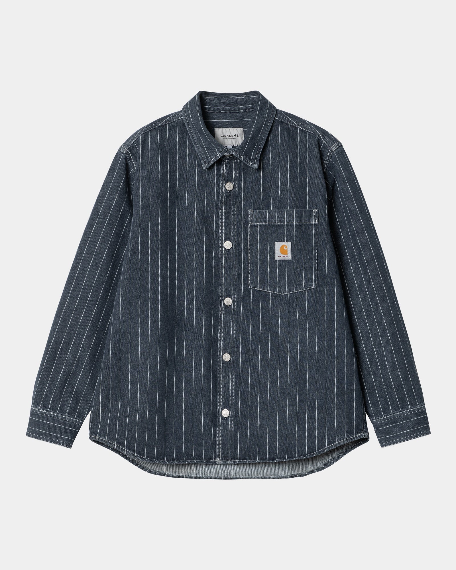 칼하트WIP Carhartt Orlean Stripe Shirt Jacket,Blue / White stone washed