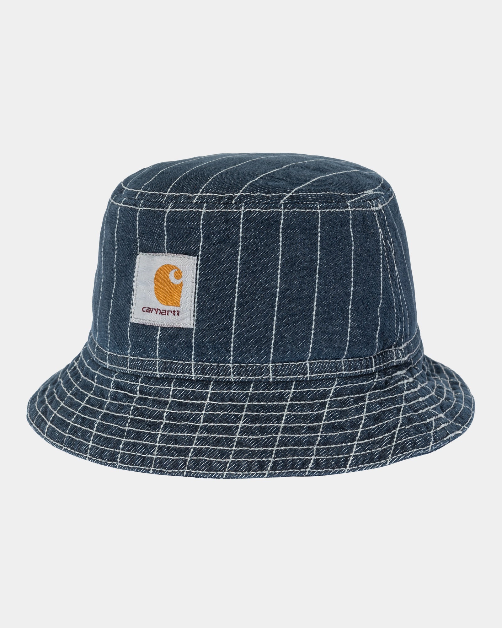 칼하트WIP Carhartt Orlean Stripe Bucket Hat,Blue / White stone washed